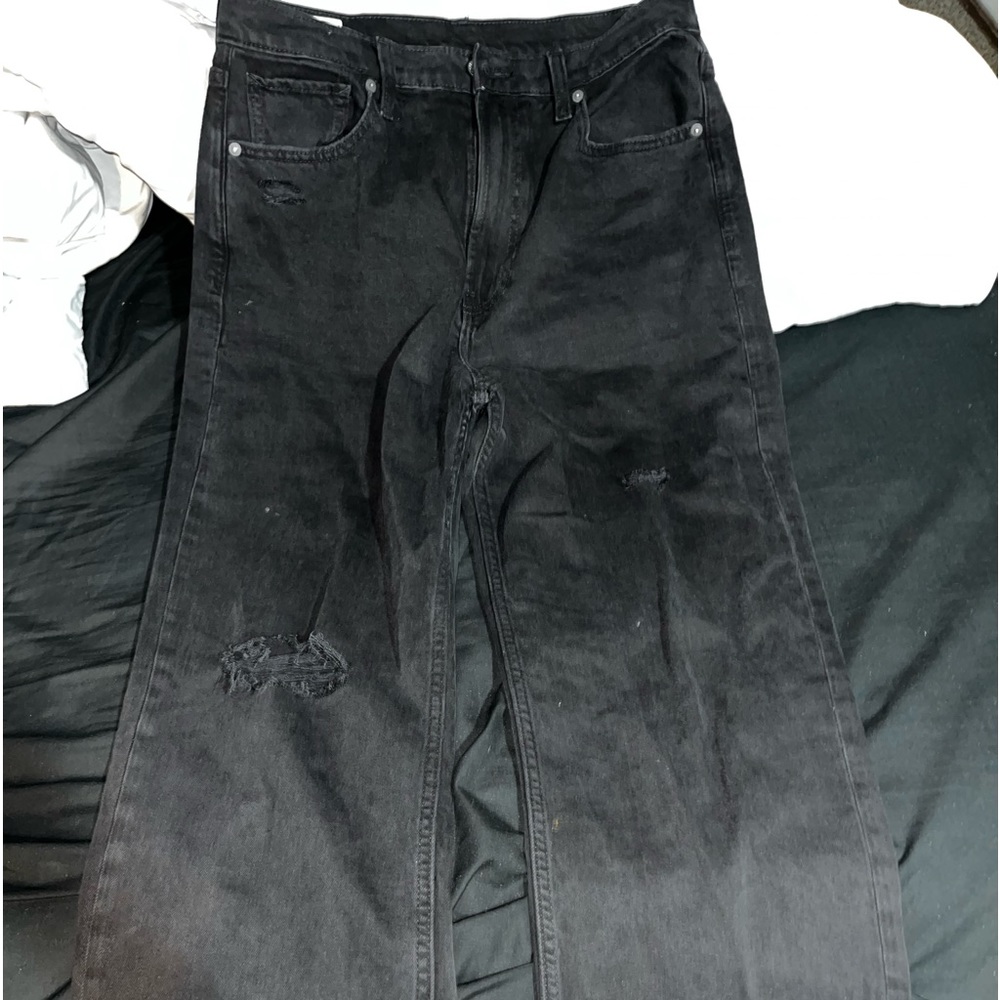 Black loose high rise jeans